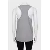 Gray T-shirt decorated with sequins
