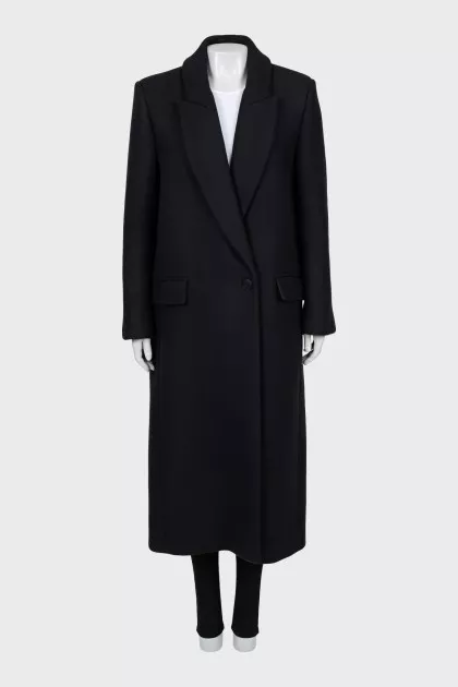 Black button down coat