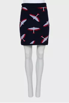 Wool and cashmere pencil skirt