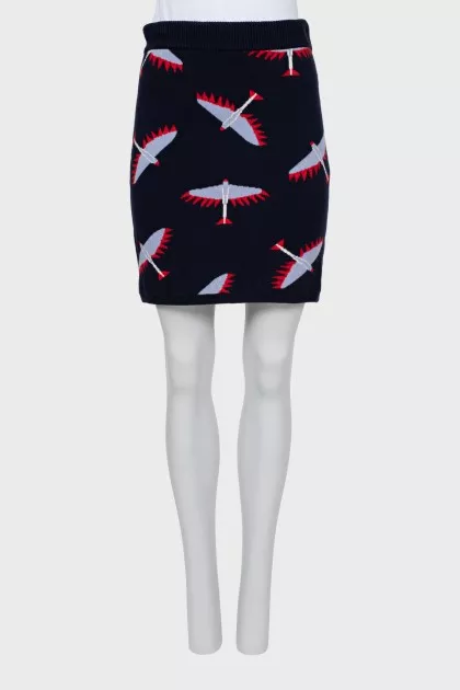 Wool and cashmere pencil skirt