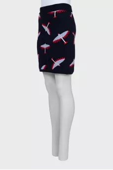 Wool and cashmere pencil skirt