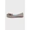Ballet flats with square toe and bow