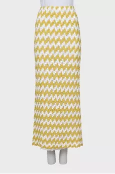 Maxi skirt with lurex
