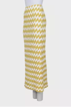 Maxi skirt with lurex