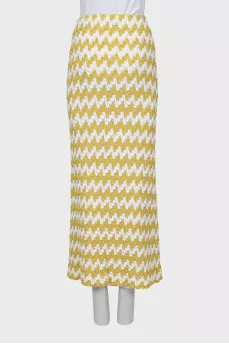 Maxi skirt with lurex