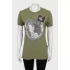 Khaki T-shirt with print
