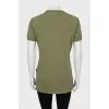 Khaki T-shirt with print