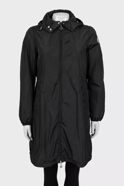 A-line windbreaker with hood