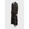 Floral print dress with lace