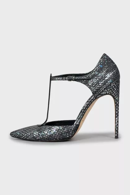 Abstract Print Stiletto Heels