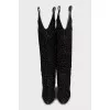 Textile boots in animal print