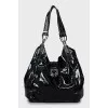 Patent Leather Hobo Bag
