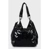 Patent Leather Hobo Bag