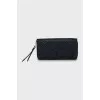 Leather wallet with embossed print