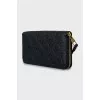 Leather wallet with embossed print