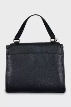 Satchel bag with gold hardware