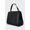 Satchel bag with gold hardware