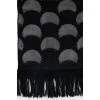 Semi-sheer scarf with fringe