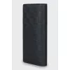 Men's wallet with branded embossed leather