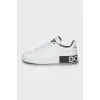 Leather sneakers Portofino with brand logo