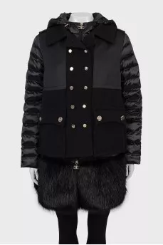 Quilted down jacket with vest