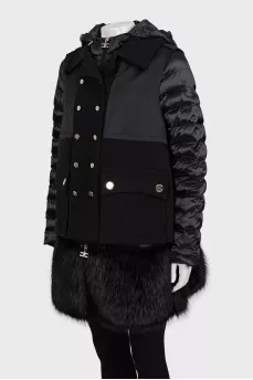 Quilted down jacket with vest
