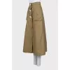 A-line midi skirt with buttons