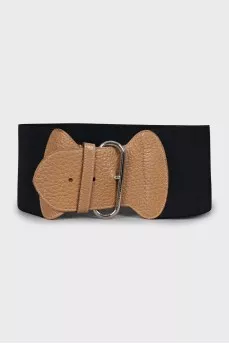 Elastic waistband with silver buckle