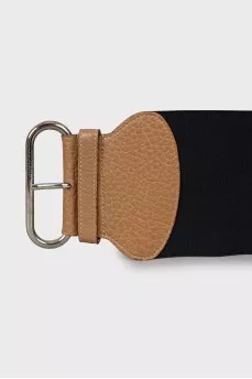 Elastic waistband with silver buckle
