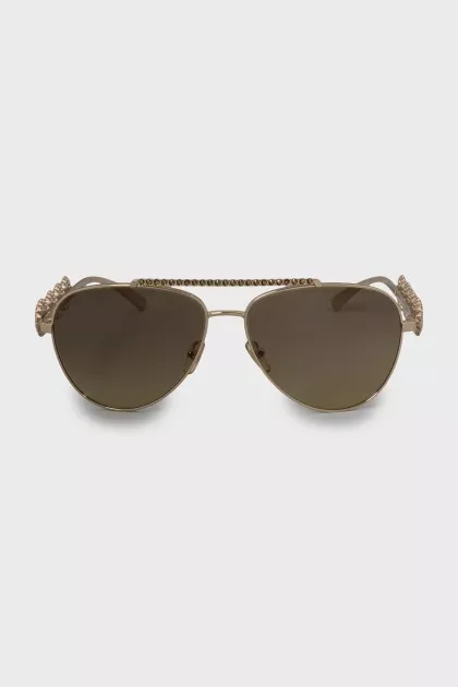 Gold Aviator Sunglasses