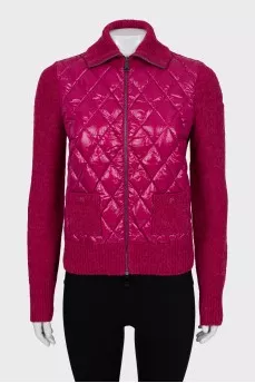 Pink jacket with quilted inserts
