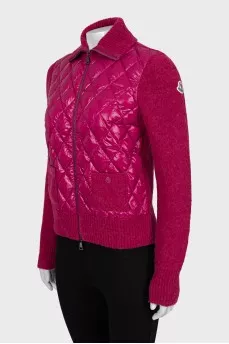 Pink jacket with quilted inserts