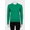Green cashmere sweater