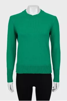 Green cashmere sweater