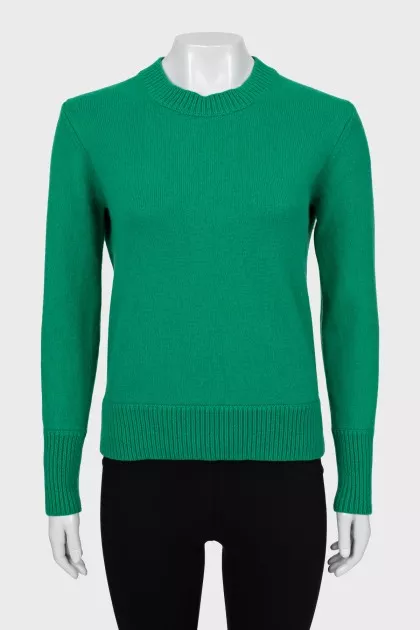 Green cashmere sweater