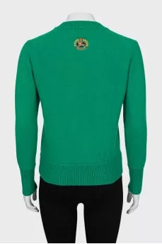 Green cashmere sweater