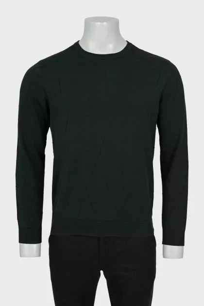 Men's jumper in geometric print