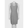 Fitted dress with sequins and rhinestones
