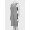 Fitted dress with sequins and rhinestones