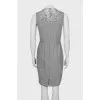 Fitted dress with sequins and rhinestones