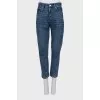 Cropped tapered jeans