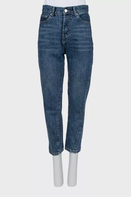 Cropped tapered jeans