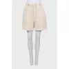 Shorts with elastic waistband and embroidered logo
