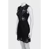 Fitted mini dress with lace