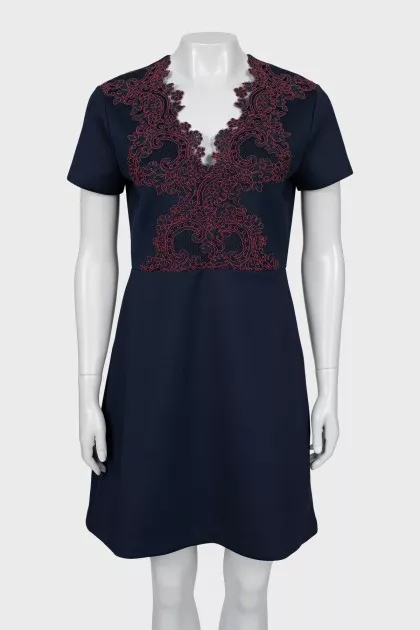 Embellished Short Sleeve Dress