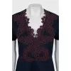 Embellished Short Sleeve Dress