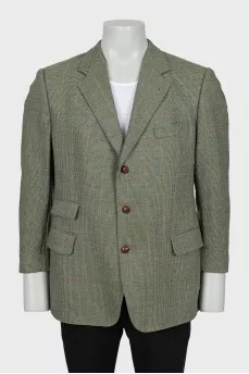 Men's Blazer in Checkered Print