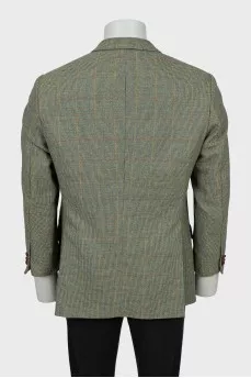 Men's Blazer in Checkered Print