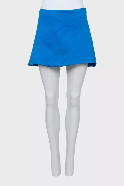 Silk mini skirt