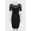 Fitted dress with raised seams
